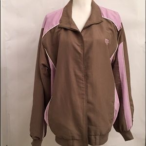 COPY - Mountain Fog Zip up jacket size L Taupe & Lavender